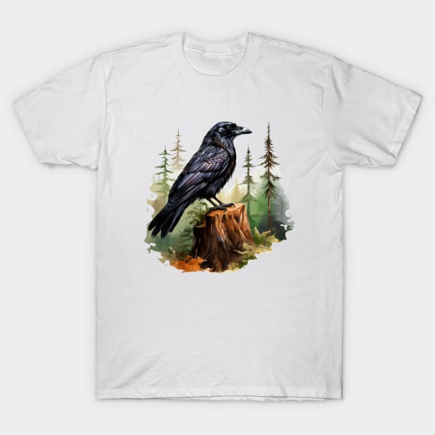 Raven Forest T-Shirt by zooleisurelife